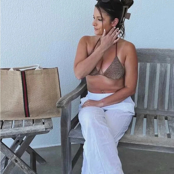 Organic straw Woven Large Beach Bag New - Picture 2 of 5